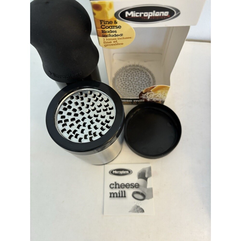 Microplane Cheese Mill Stainless and Black - Picture 4 of 5